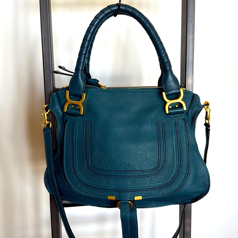 Chloe Marcie Laguna blue leather blue/dark greenish